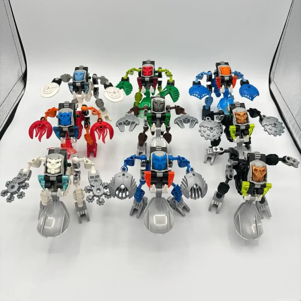 LEGO BIONICLE: Bohlok & Bohlok Kal Lot of 9 w/ All 9 Krana - READ DESCRIPTION